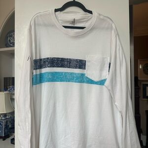 JOHNNIE O peppen white long sleeve tee shirt